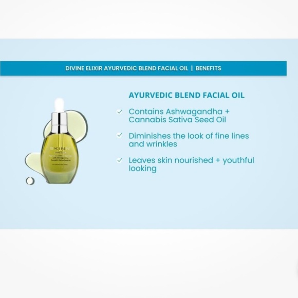 NWT- SKINN DIVINE ELIXIR- Ayurvedic Blend Facial Oil - Picture 5 of 10